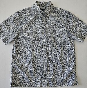 Reyn Spooner Kid's Blue & White Aloha Short Sleeve Shirt